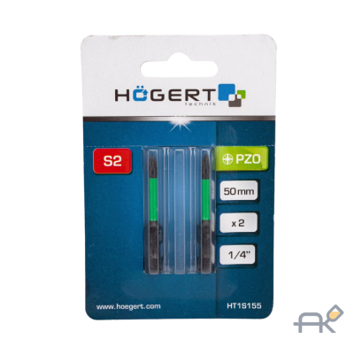 Бита ударная PZ0 50мм 2 шт. HOEGERT (HT1S155)